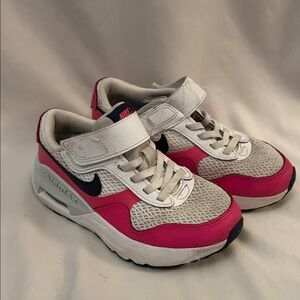Nike Air Max Kids White, Pink & Black Athletic Sneakers